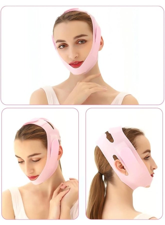 Silicone V-Face Lifting Mask, Ergonomic Facial Slimming Belt for Chin and Cheek Firming, Double Chin Reducer and Skin Tightening Bandage for Men and Women. - Image 4